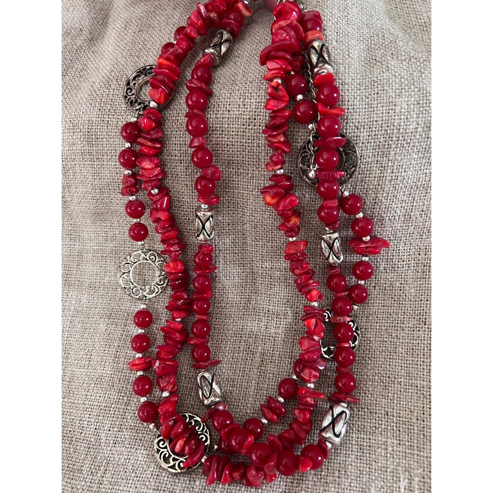 Premier Designs "Firecracker" multi-strand statement necklace. Beautiful EUC